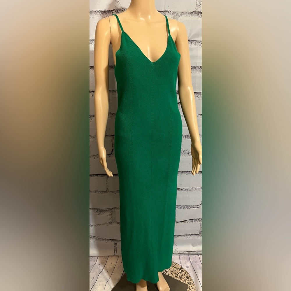 NWOT Freshman1996 Thin Kelly Green Sweater Dress Size Large